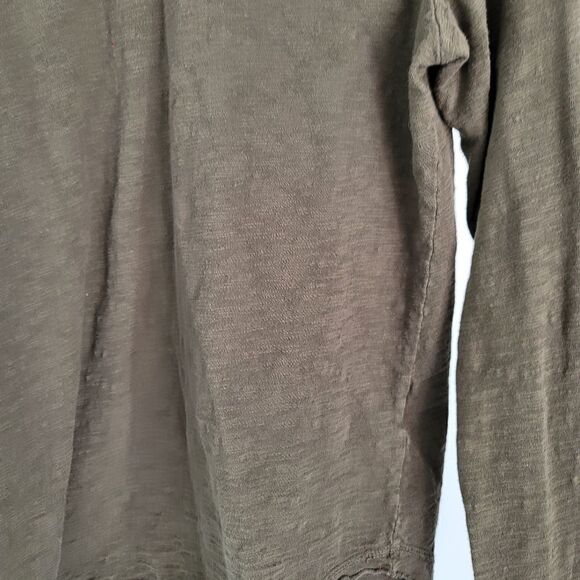 Wilt long sleeve round hem khaki green top - Picture 2 of 7